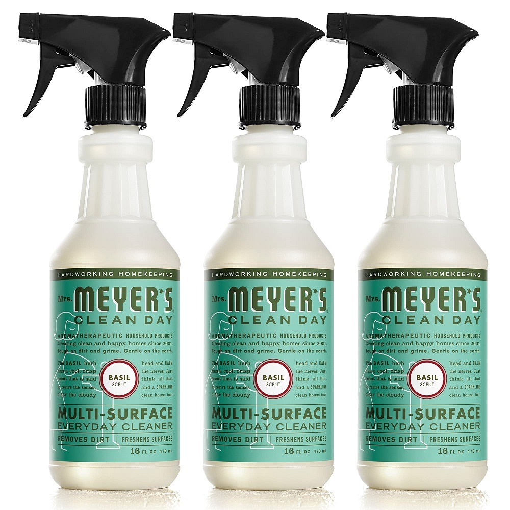 Mrs. Meyer's AllPurpose Cleaner Spray, Basil, 16 fl. oz Pack of 3