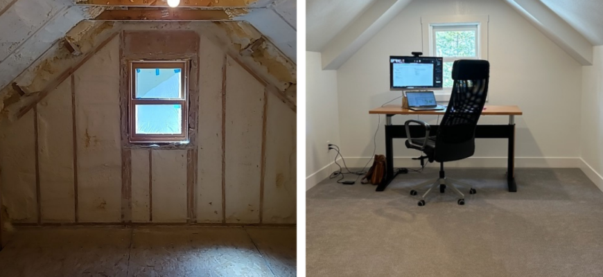 Converting an Attic Into A Functional Office