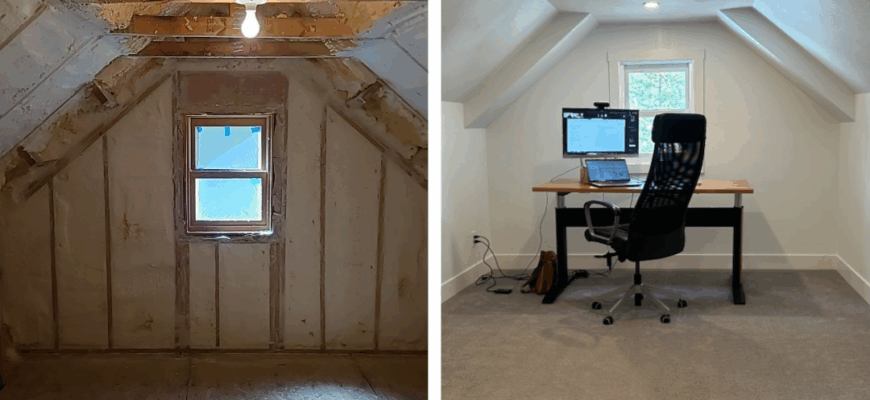Converting an Attic Into A Functional Office