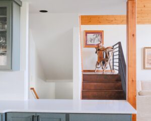 Hardwood Floor & Metal Railing Remodel Fraser Mountain Home