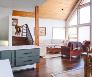 Hardwood Floor & Metal Railing Remodel Fraser Mountain Home