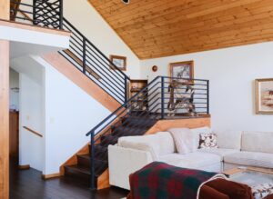 Hardwood Floor & Metal Railing Remodel Fraser Mountain Home
